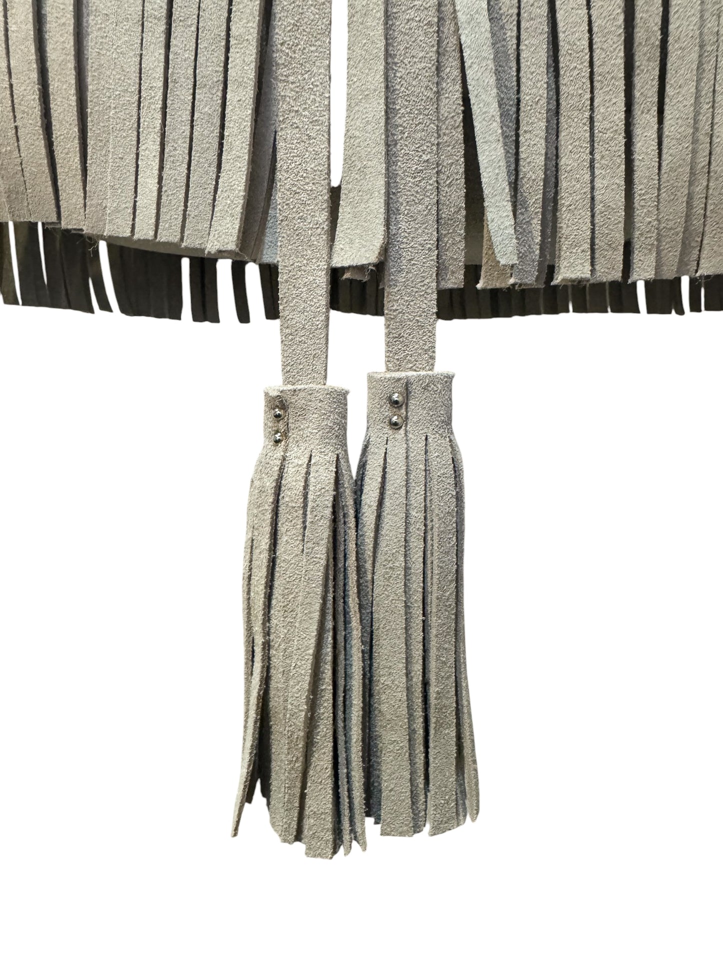 MANGO FRINGE GAMUZA VENADO