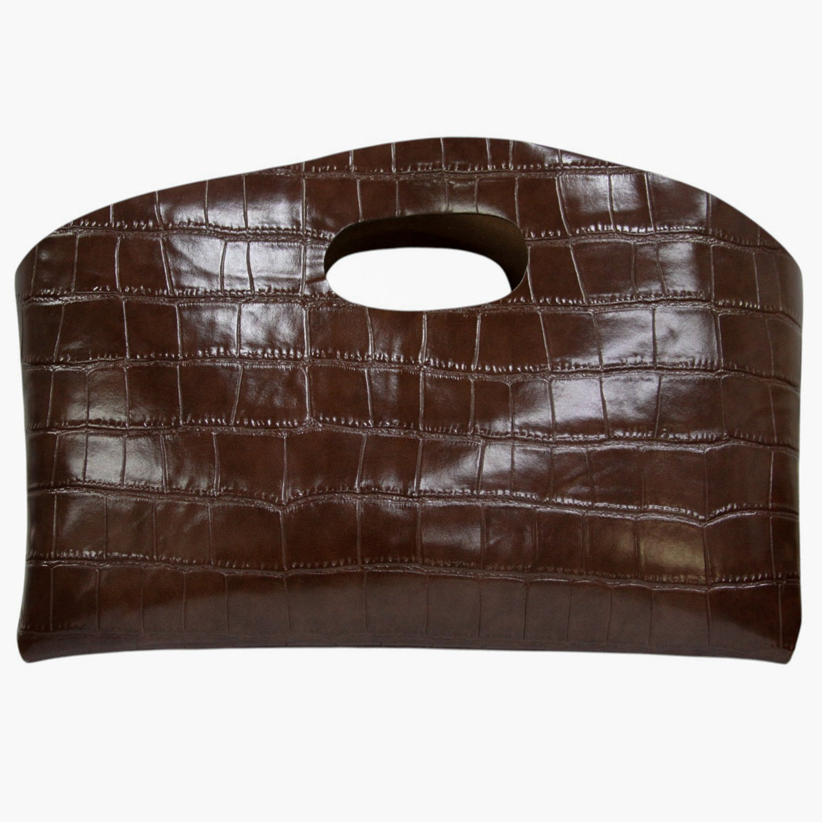 CLUTCH CROCO CHOCOLATE