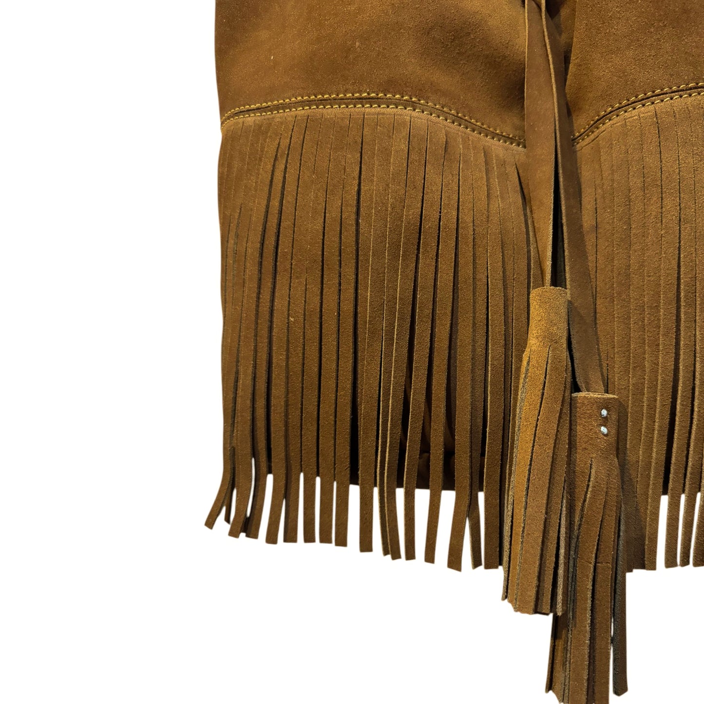 MANGO FRINGE GAMUZA CACAO