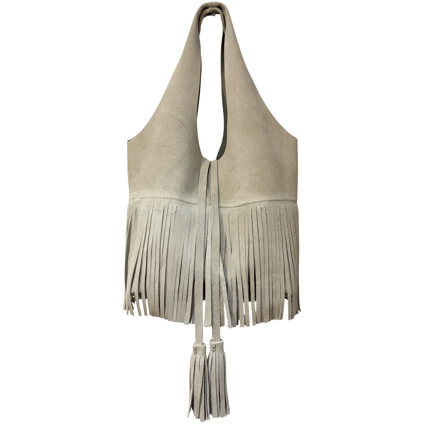 MANGO FRINGE GAMUZA VENADO