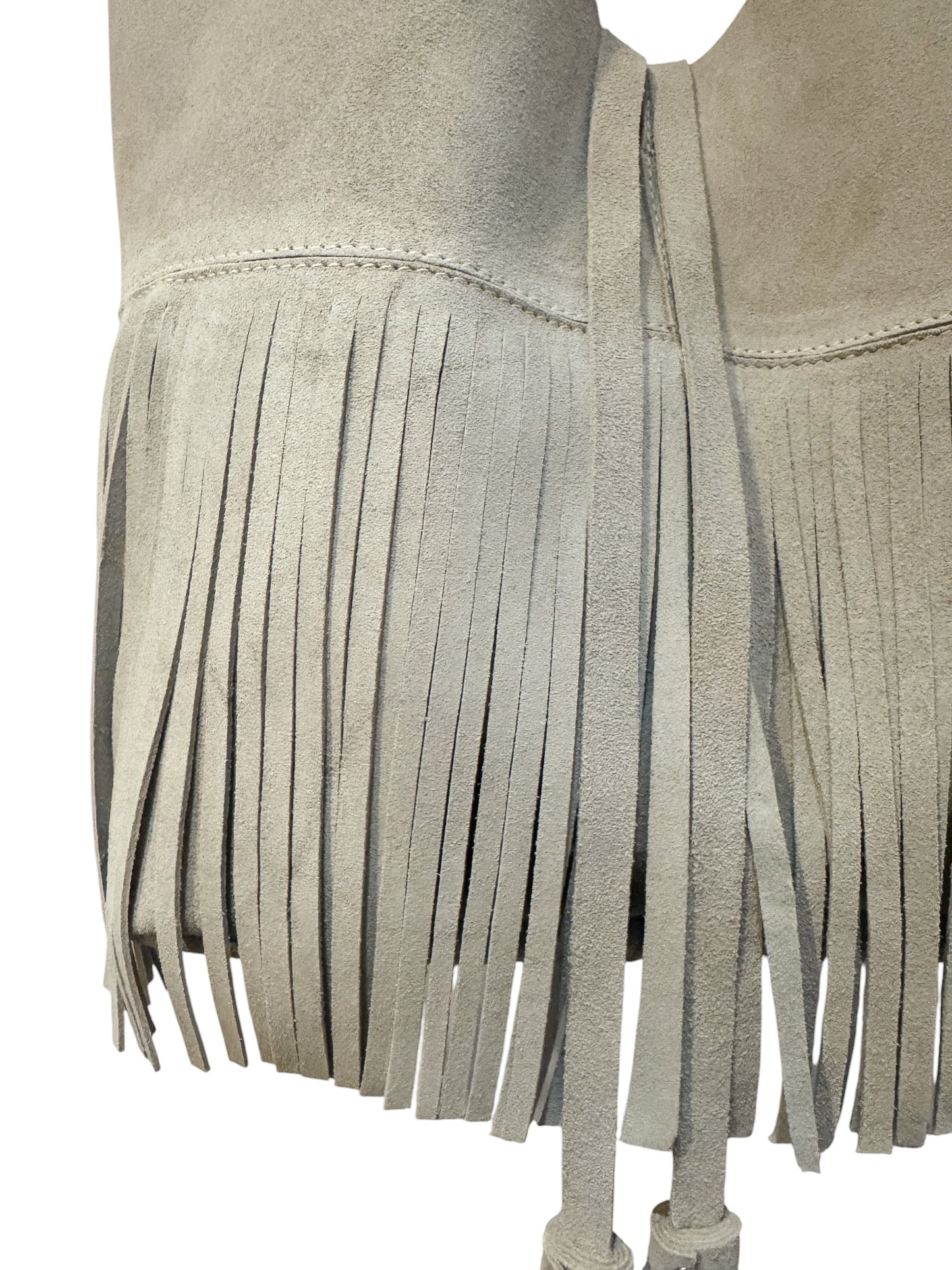 MANGO FRINGE GAMUZA VENADO